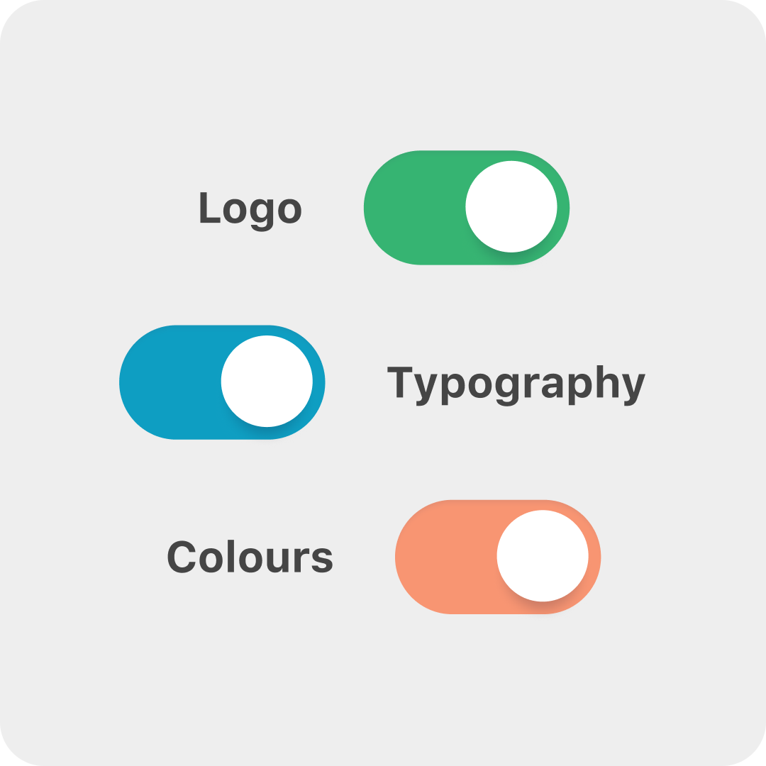 illustration of ux that can be customised through toggles