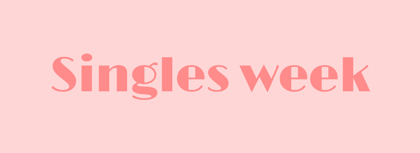 illustration of an ecommerce banner with the text singles week