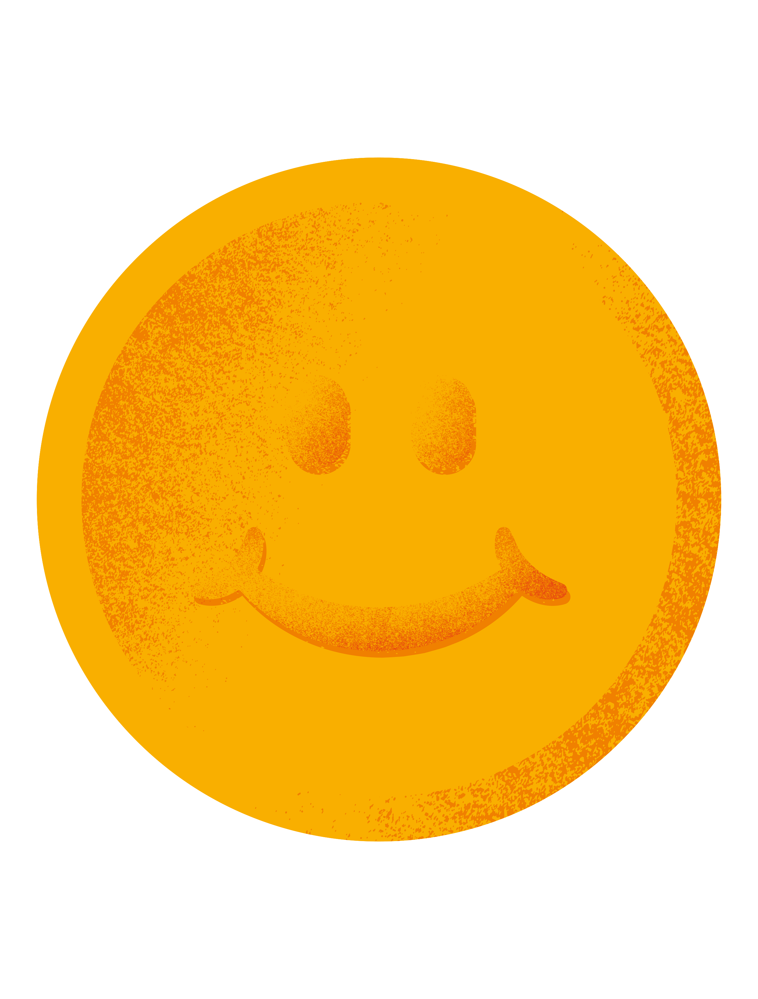 Illustrated coin with smiley